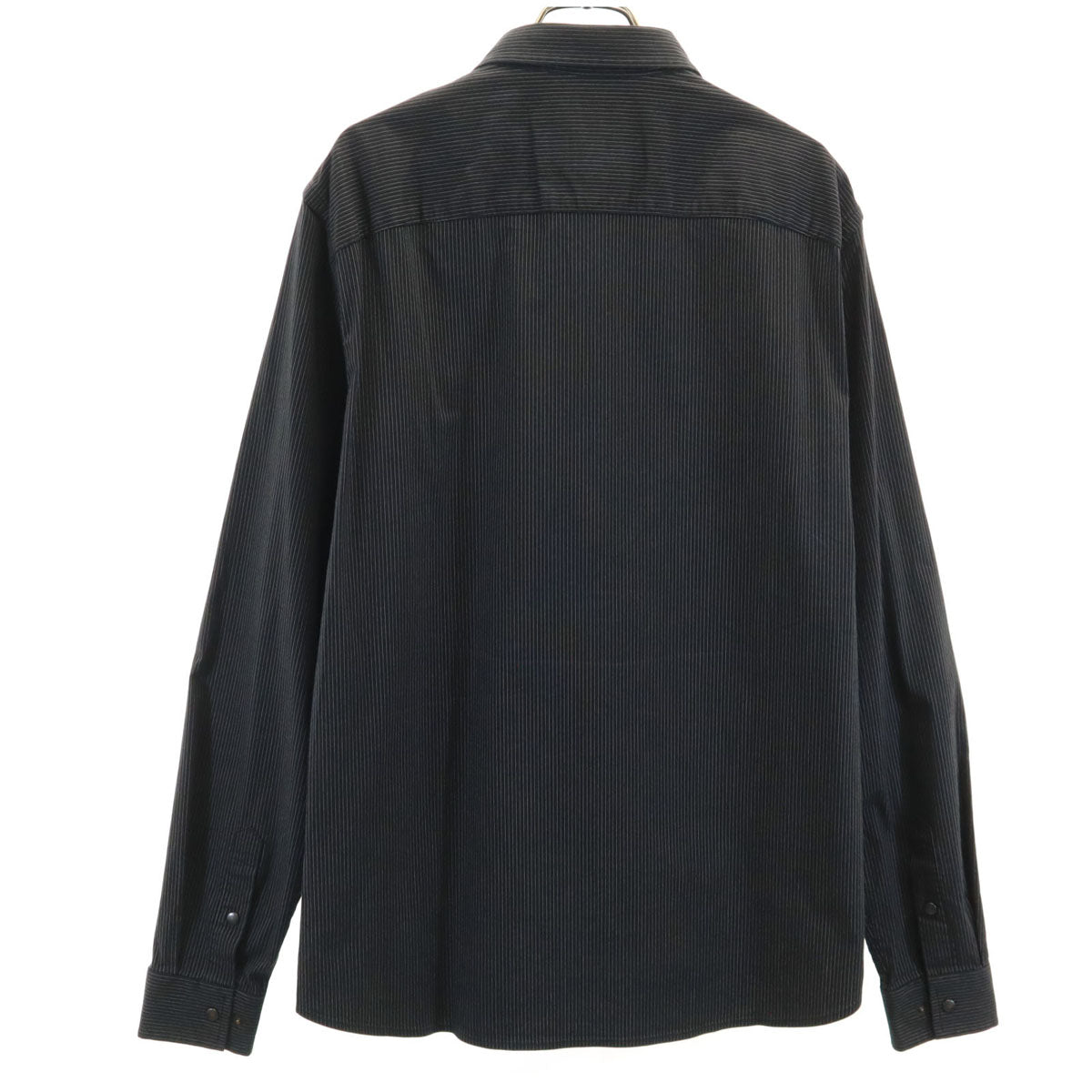 ARMANI EXCHANGE アルマーニエクスチェンジ ストライプ柄 長袖 シャツ M ブラック メンズ