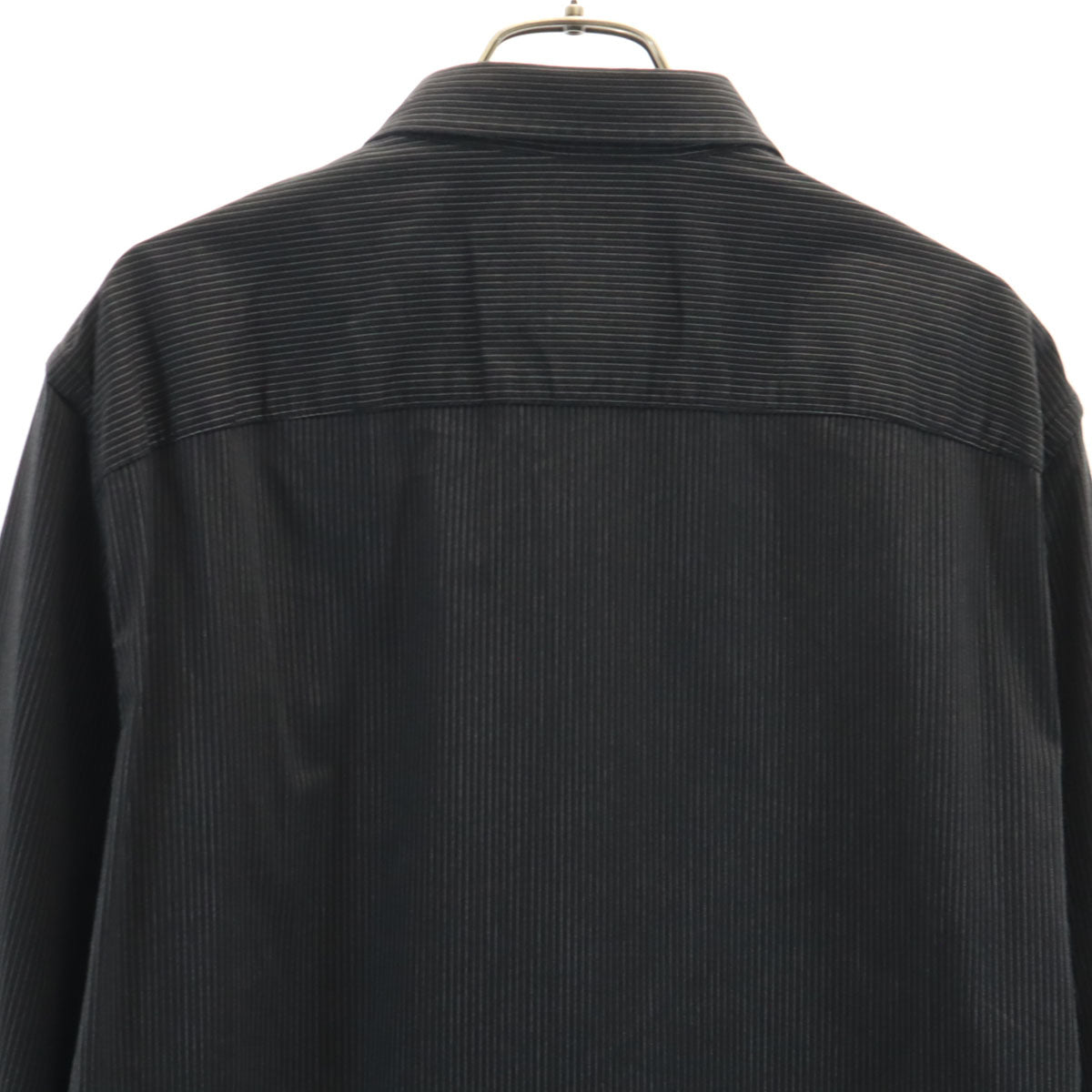 ARMANI EXCHANGE アルマーニエクスチェンジ ストライプ柄 長袖 シャツ M ブラック メンズ