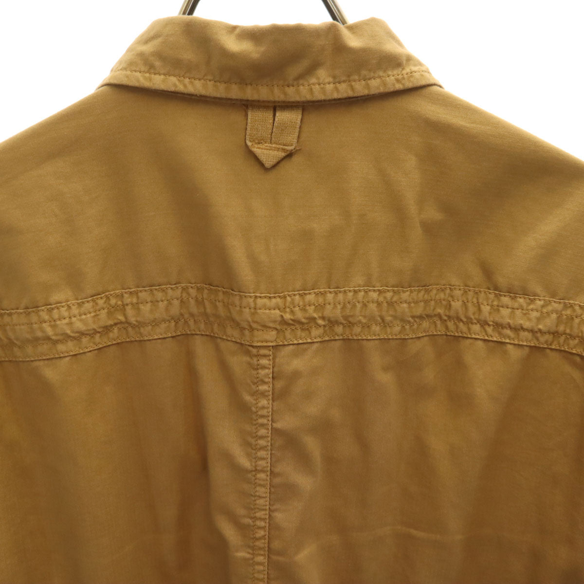 ARMANI EXCHANGE アルマーニエクスチェンジ 長袖 コットンシャツ M キャメル エルボーパッチ メンズ