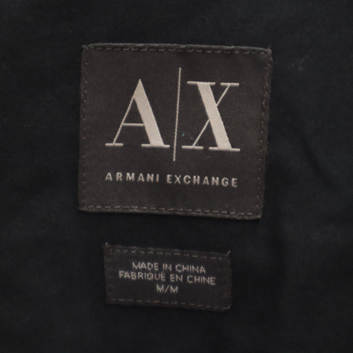 ARMANI EXCHANGE アルマーニエクスチェンジ 長袖 コットンシャツ M ブラック メンズ