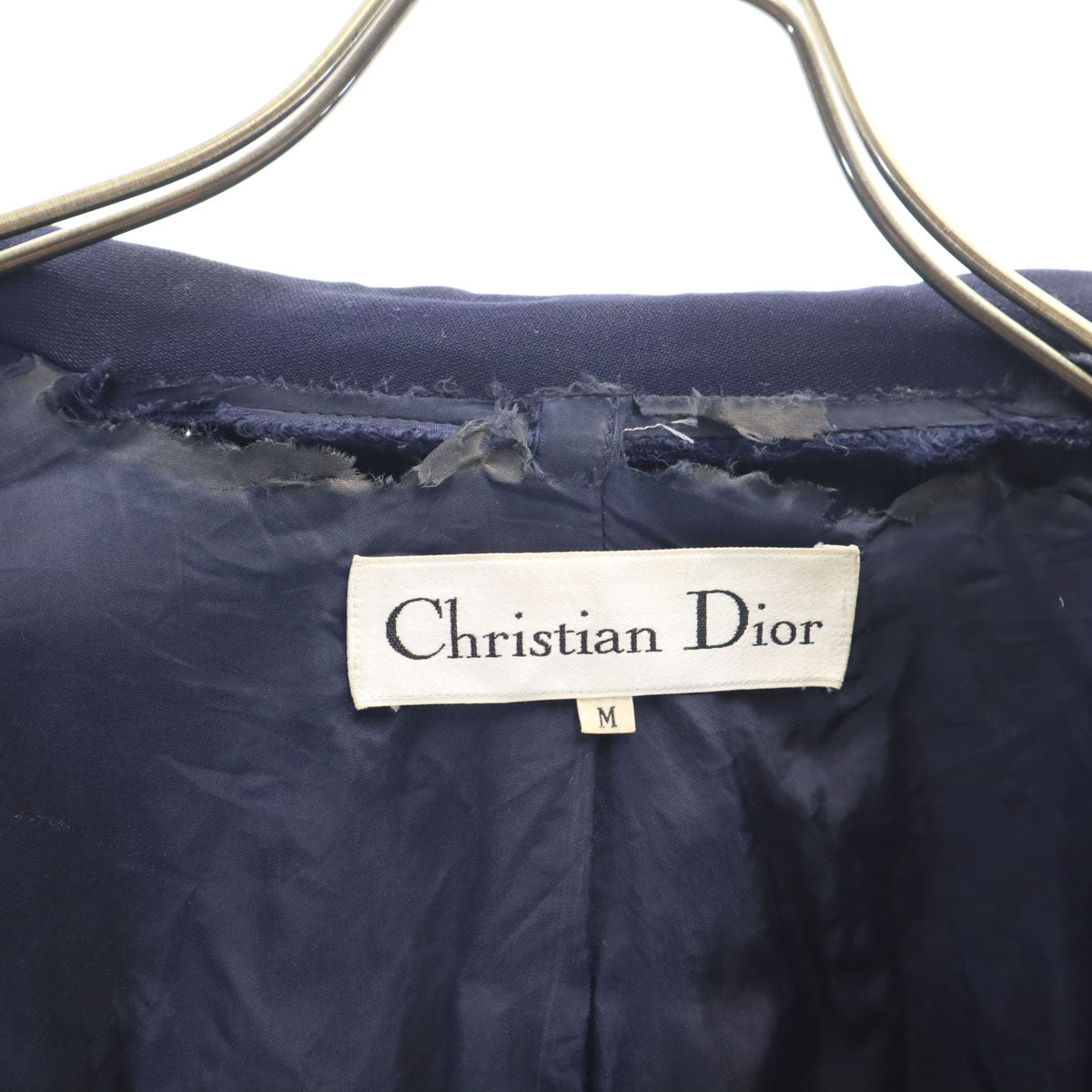 Christian Dior クリスチャンディオール 90s オールド ダブル ジャケット M ネイビー系 レディース