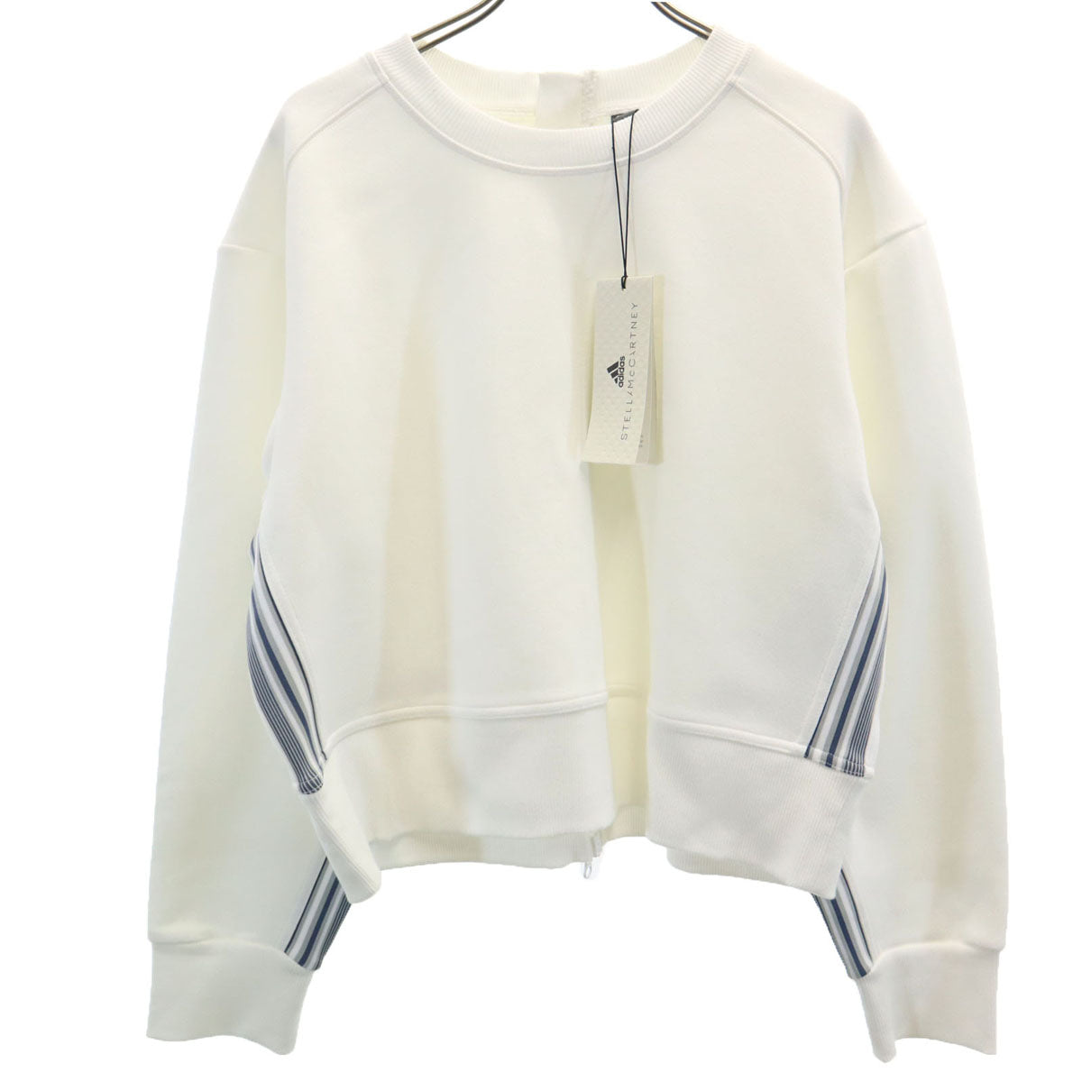 adidas by Stella McCartney アディダスバイステラマッカートニー 未使用 長袖 スウェット クロップド トレーナー 2XOT ホワイト レディース