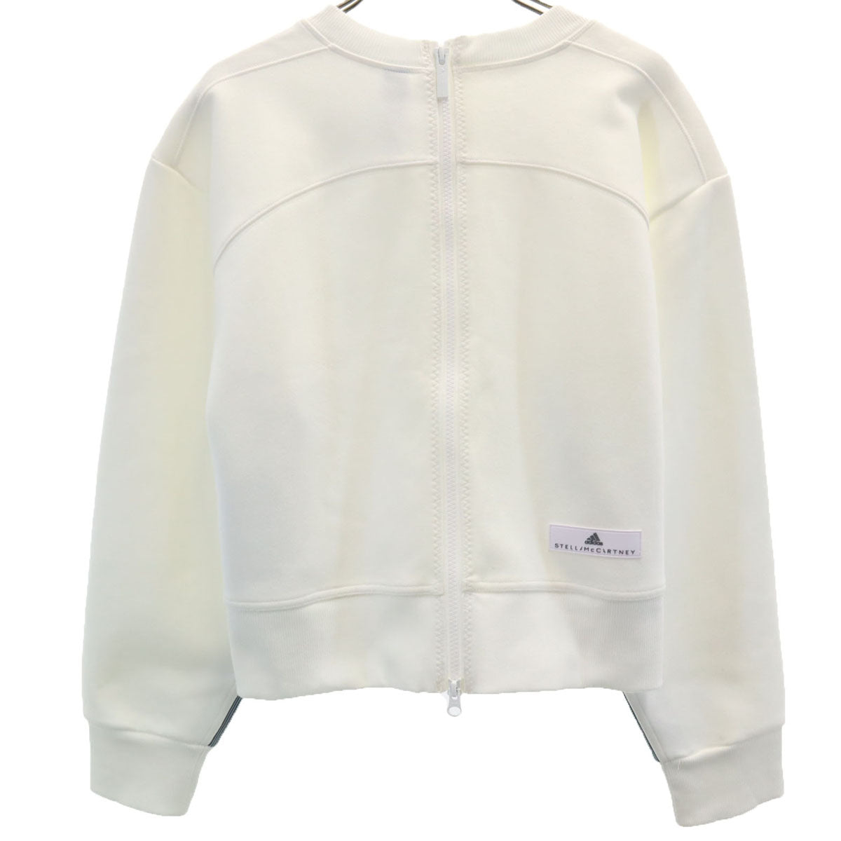 adidas by Stella McCartney アディダスバイステラマッカートニー 未使用 長袖 スウェット クロップド トレーナー 2XOT ホワイト レディース