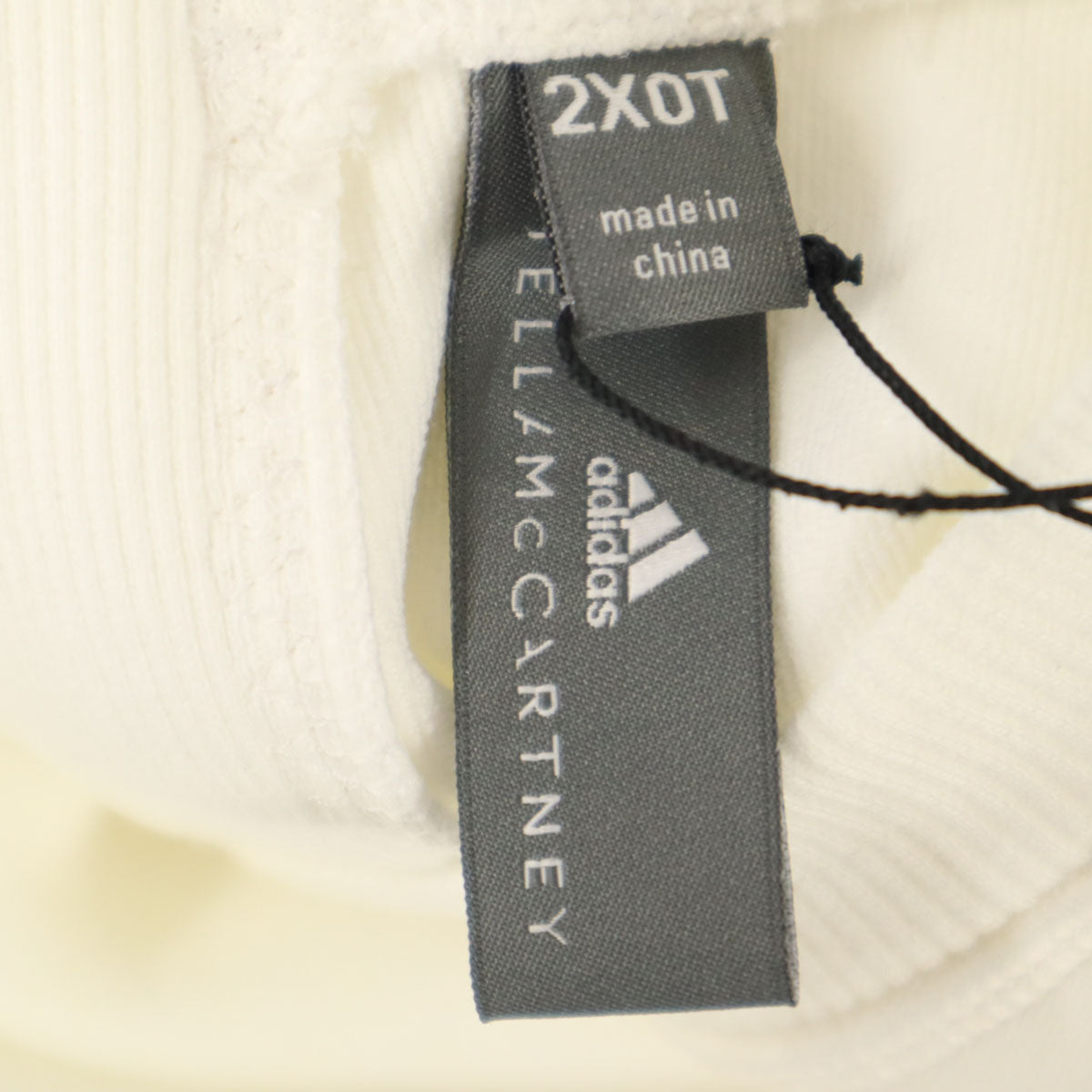 adidas by Stella McCartney アディダスバイステラマッカートニー 未使用 長袖 スウェット クロップド トレーナー 2XOT ホワイト レディース