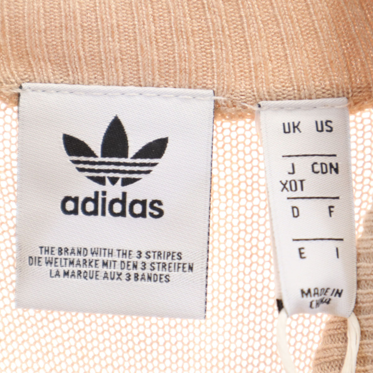 未使用 adidas Originals アディダスオリジナルス トレフォイルロゴ 長袖 ロング カーディガン XOT サーモンピンク レディース