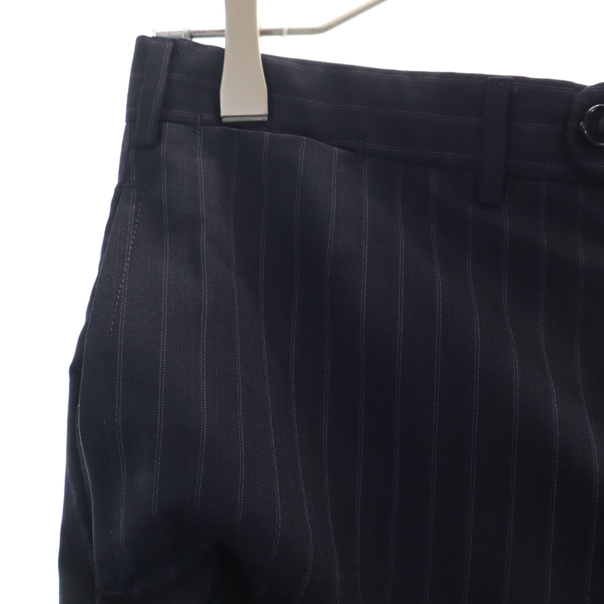 Ermenegildo Zegna エルメネジルドゼニア ストライプ柄 スーツ 上下 セットアップ 44 ネイビー メンズ