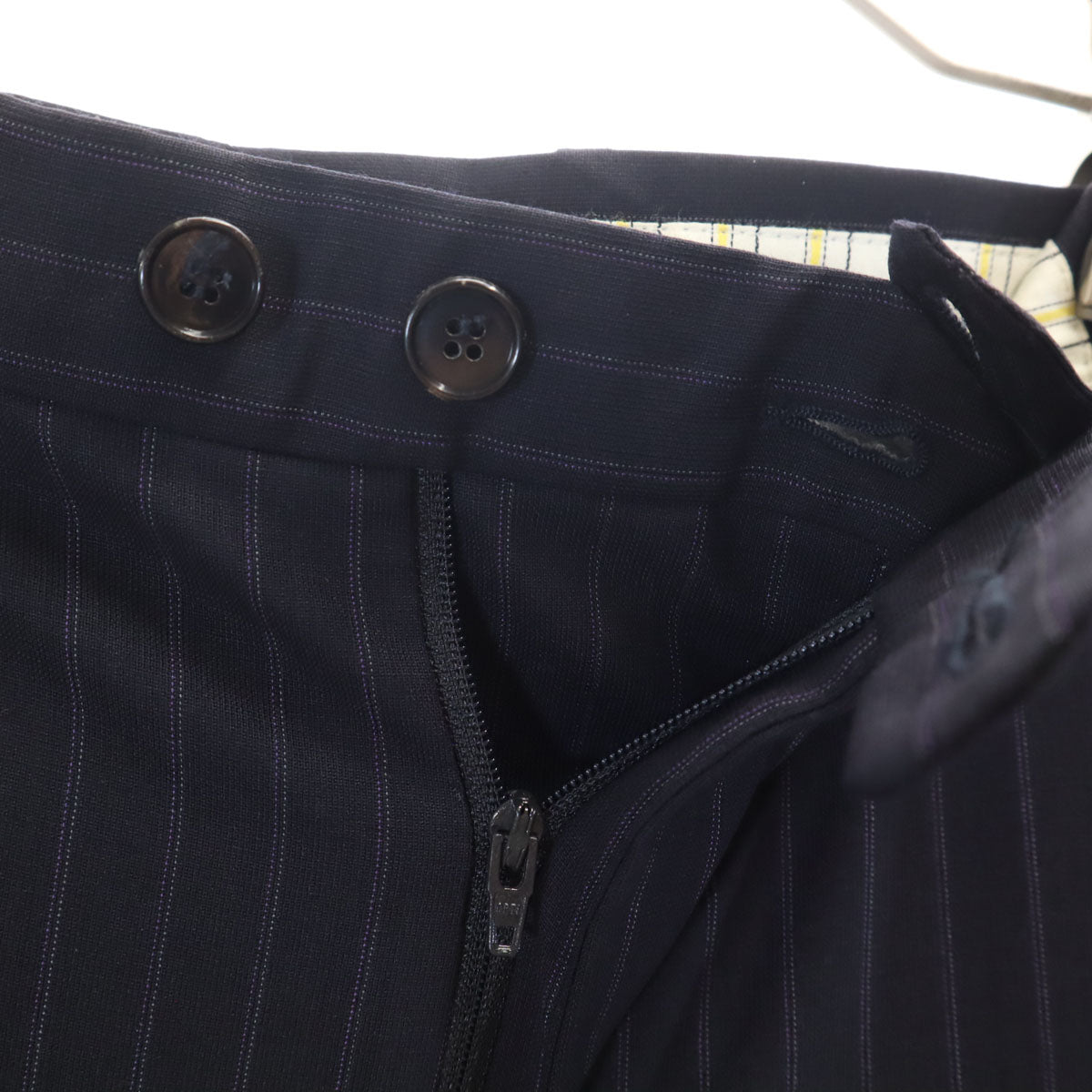 Ermenegildo Zegna エルメネジルドゼニア ストライプ柄 スーツ 上下 セットアップ 44 ネイビー メンズ