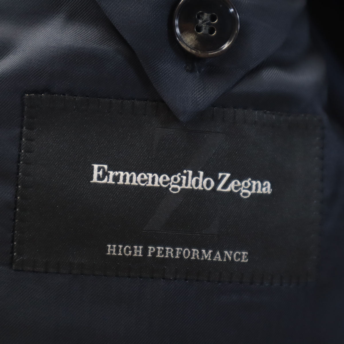 Ermenegildo Zegna エルメネジルドゼニア ストライプ柄 スーツ 上下 セットアップ 44 ネイビー メンズ