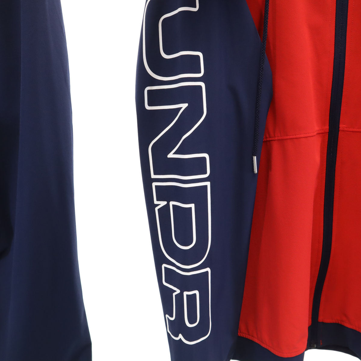 美品 UNDER ARMOUR アンダーアーマー 長袖 ジップパーカー 上下 セットアップ XL レッド メンズ