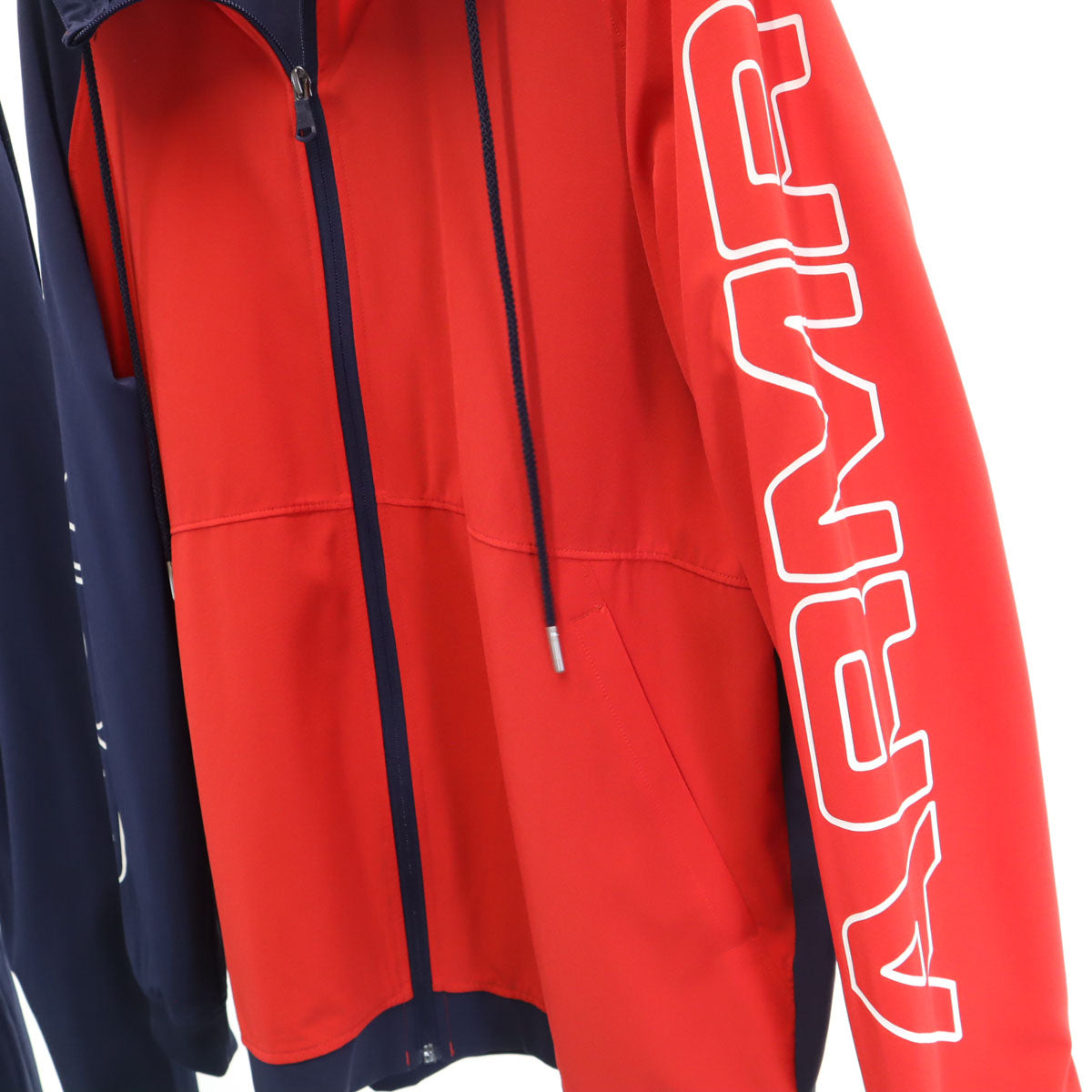 美品 UNDER ARMOUR アンダーアーマー 長袖 ジップパーカー 上下 セットアップ XL レッド メンズ