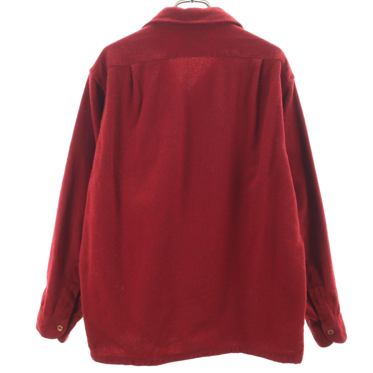 PENDLETON ペンドルトン 60s 70s wallachs別注 ヴィンテージ 長袖 オープンカラーシャツ L ボルドー メンズ