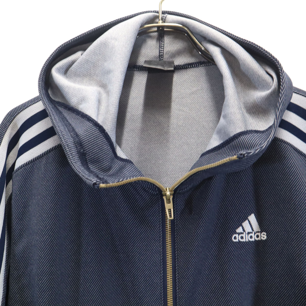 adidas アディダス 長袖 ジップパーカー 上下 セットアップ L/M ネイビー ジャージ レディース