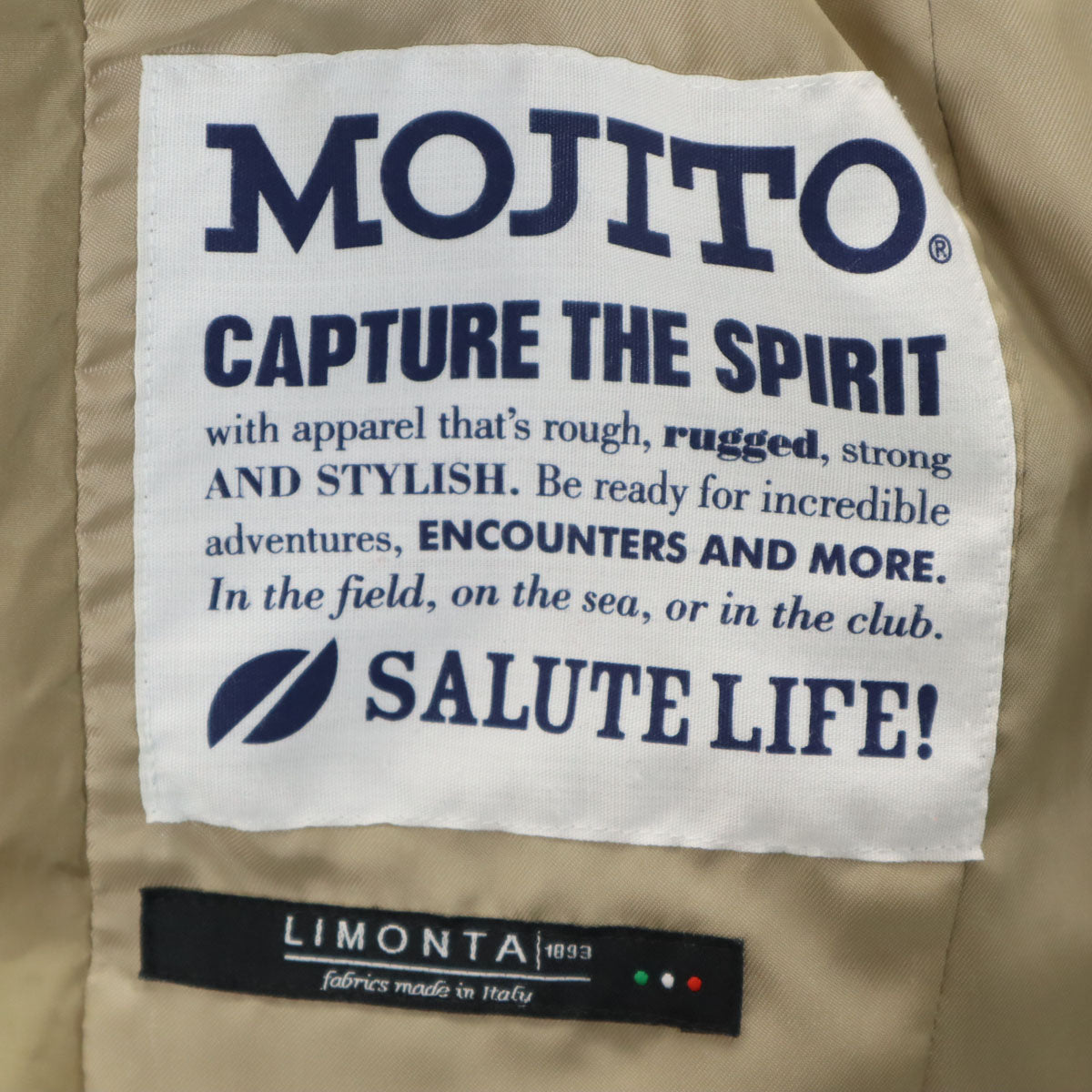 MOJITO モヒート 日本製 リモンタナイロン ステンカラーコート S アッシュベージュ ポケッタブル メンズ