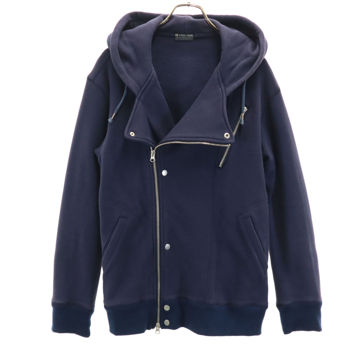 FINAL HOME ファイナルホーム 長袖 スウェット ダブルライダース ジップパーカー M ネイビー メンズ