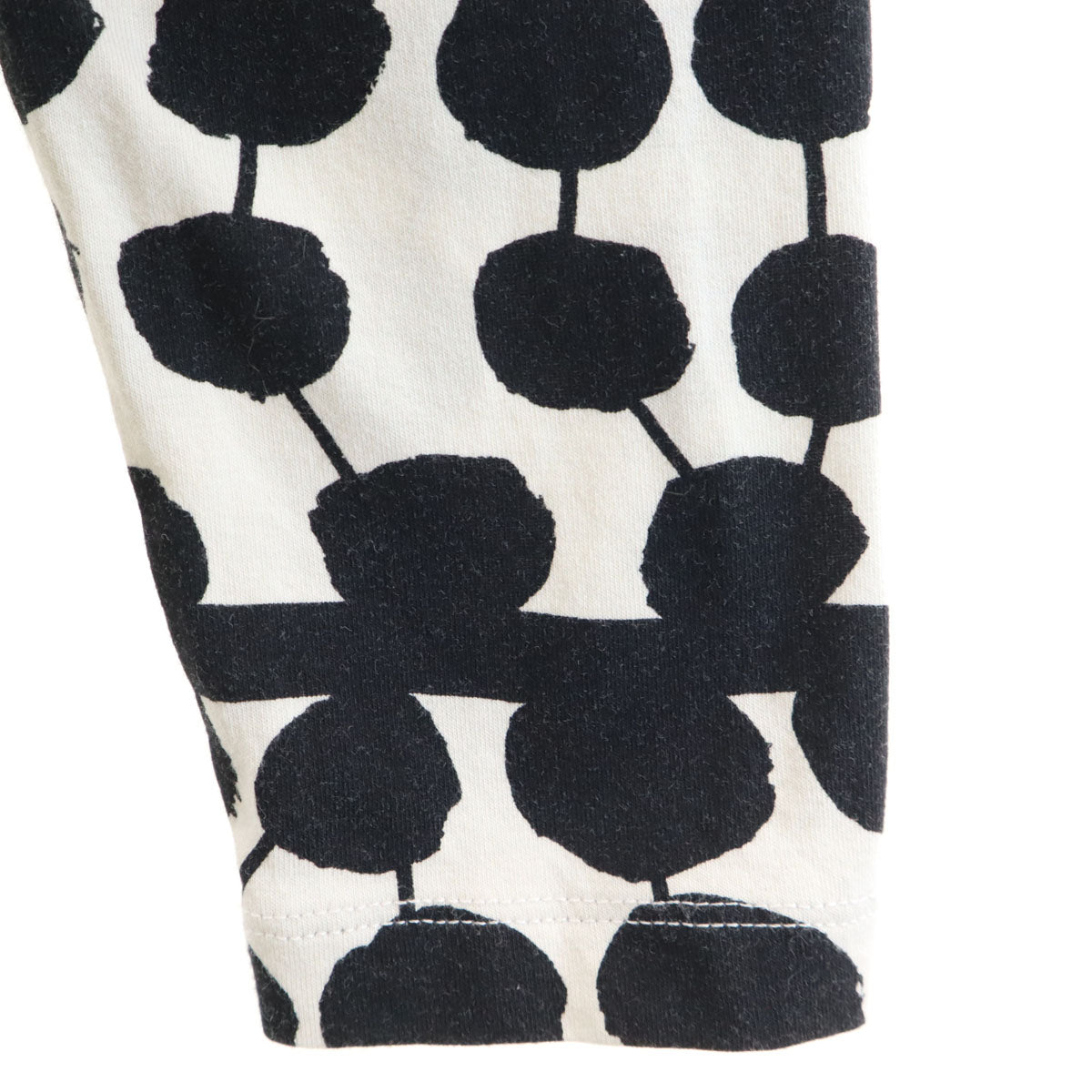 marimekko マリメッコ 総柄 長袖 ロングワンピース L ホワイト レディース