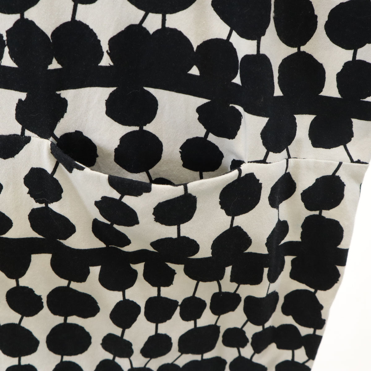 marimekko マリメッコ 総柄 長袖 ロングワンピース L ホワイト レディース