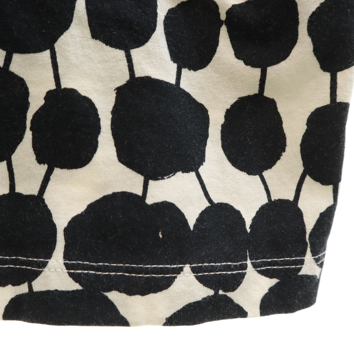 marimekko マリメッコ 総柄 長袖 ロングワンピース L ホワイト レディース