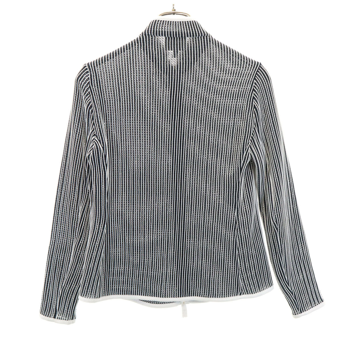 ARMANI COLLEZIONI アルマーニコレッツォーニ ストライプ柄 ジャケット 8 ホワイト レディース