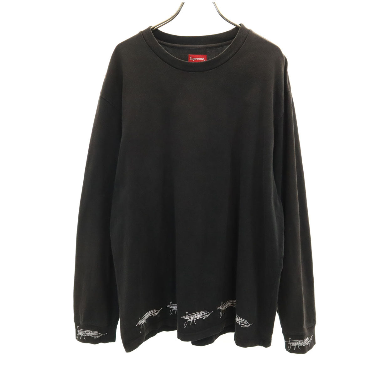 Supreme シュプリーム ポルトガル製 長袖 Tシャツ L ブラック ロンT メンズ