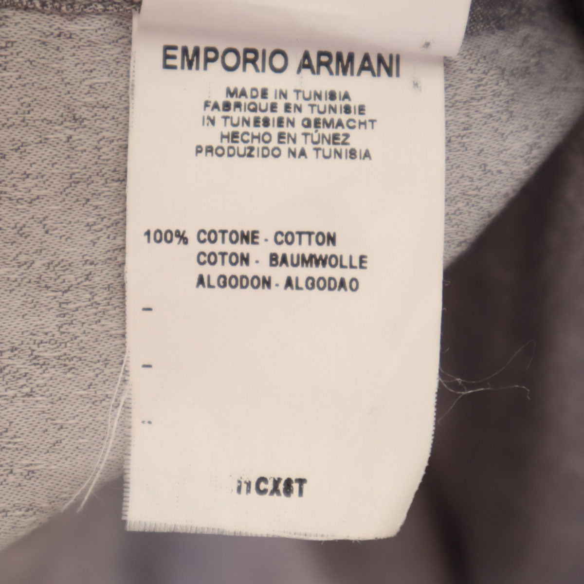 Emporio Armani エンポリオアルマーニ 長袖 スタンドカラー シャツ 40 グレー メンズ