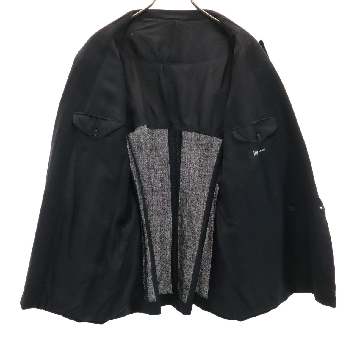 im product アイムプロダクト 90s 日本製 オールド ダブル テーラードジャケット 8 チャコールブラック イッセイミヤケ メンズ