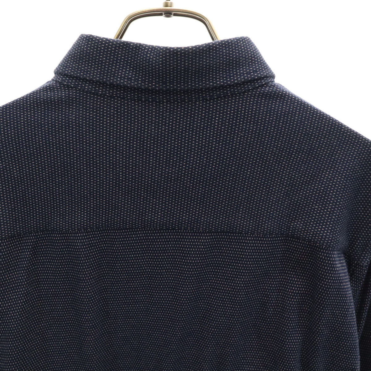 Emporio Armani エンポリオアルマーニ 総柄 長袖 コットンシャツ 42 ネイビー メンズ