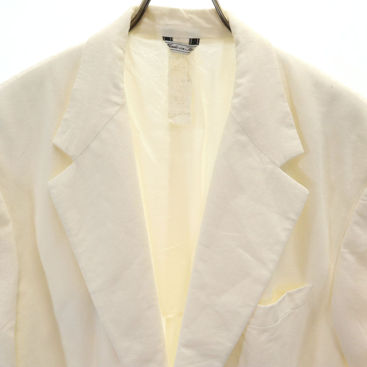 Gianni Versace ジャンニヴェルサーチ 90s イタリア製 リネン オールド テーラードジャケット 50 アイボリー メンズ