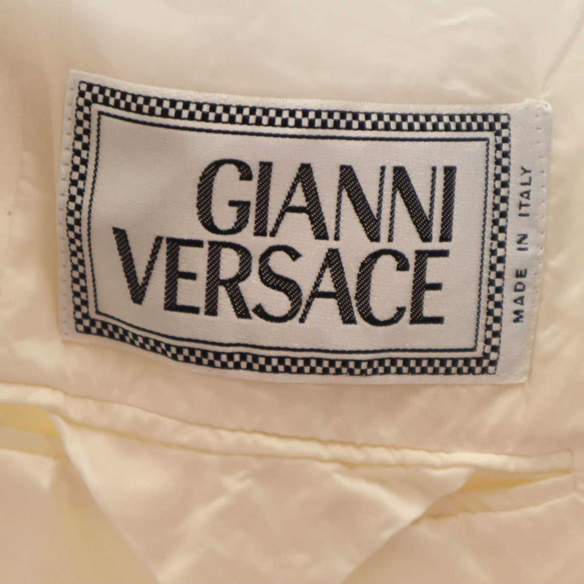 Gianni Versace ジャンニヴェルサーチ 90s イタリア製 リネン オールド テーラードジャケット 50 アイボリー メンズ