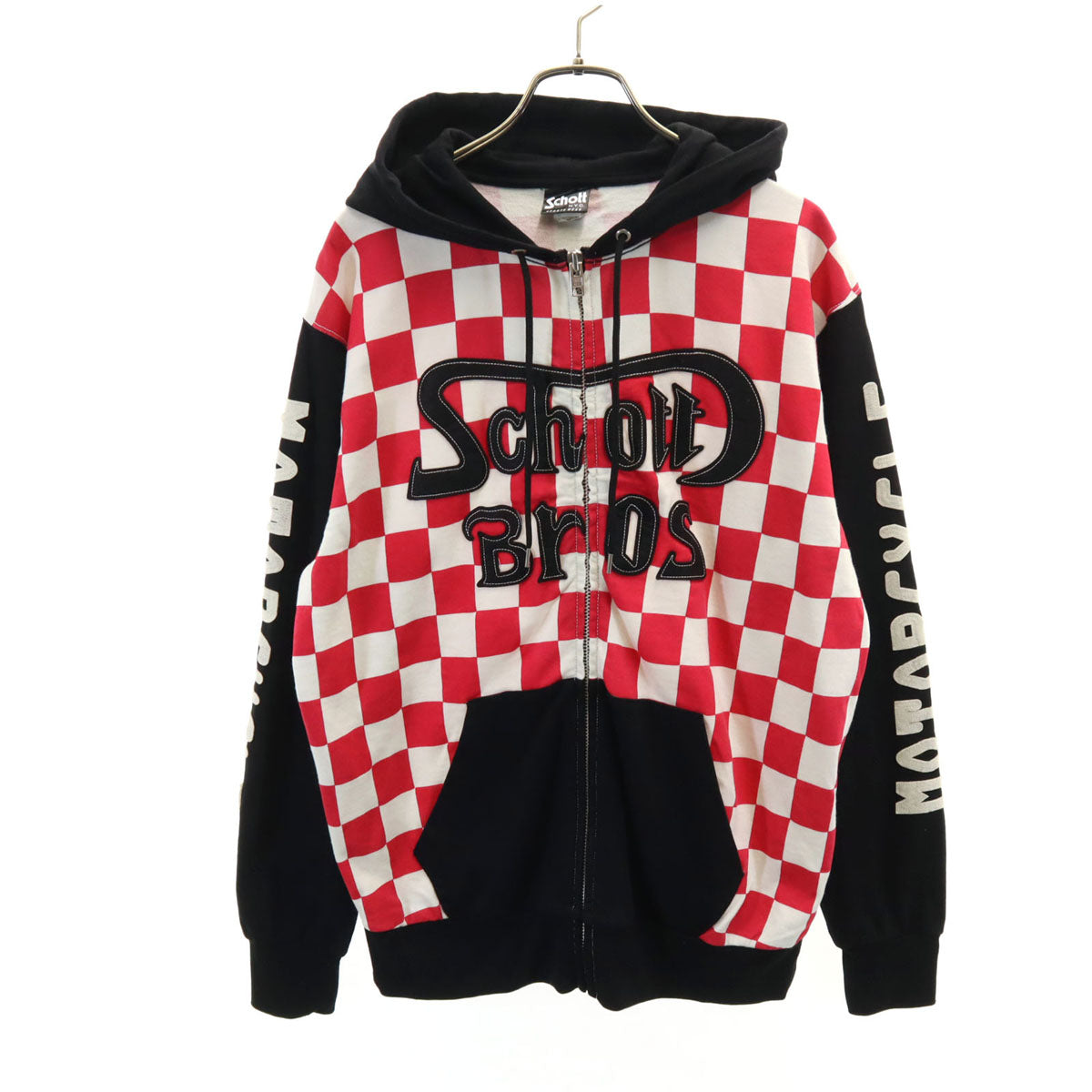 schott ショット 長袖 スウェット ジップパーカー L ブラック系 メンズ