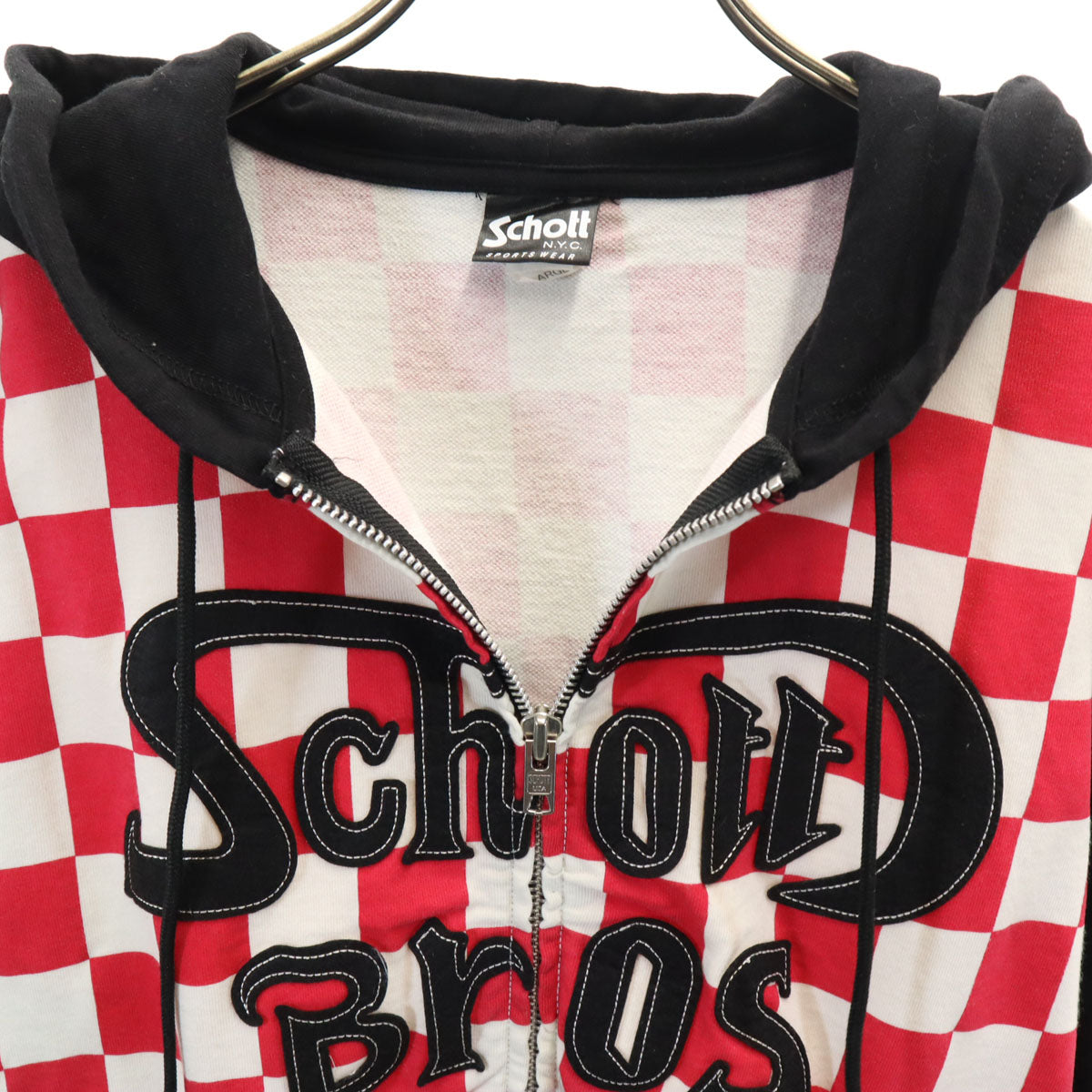 schott ショット 長袖 スウェット ジップパーカー L ブラック系 メンズ