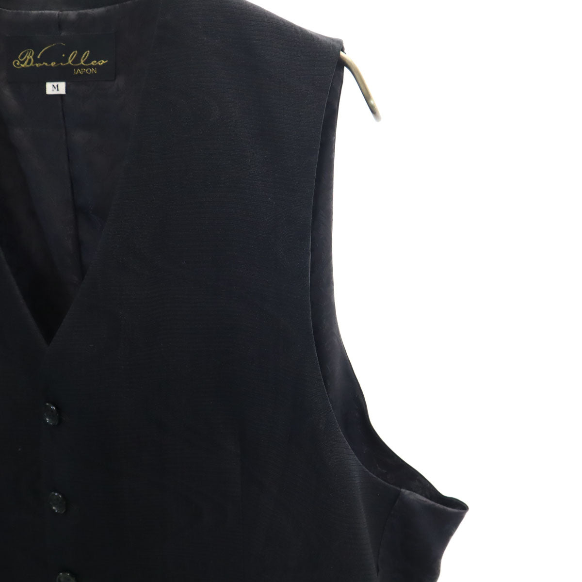 BAREILLES JAPON ZOOT APPAREL 未使用 日本製 シルク100% ベスト M ブラック タグ付き メンズ