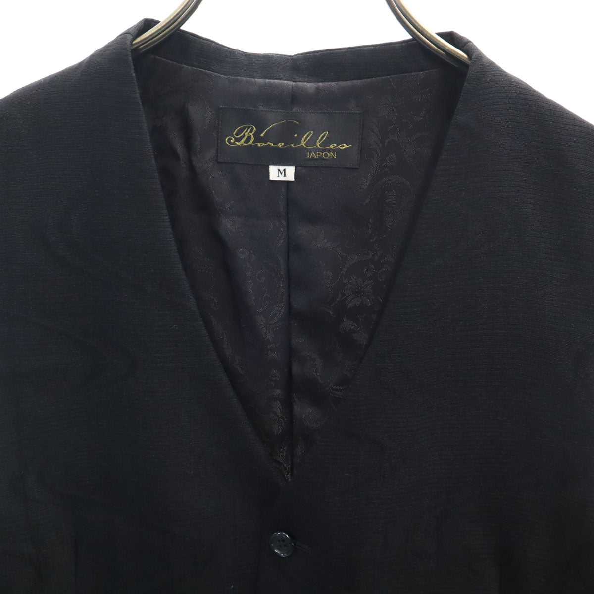BAREILLES JAPON ZOOT APPAREL 未使用 日本製 シルク100% ベスト M ブラック タグ付き メンズ
