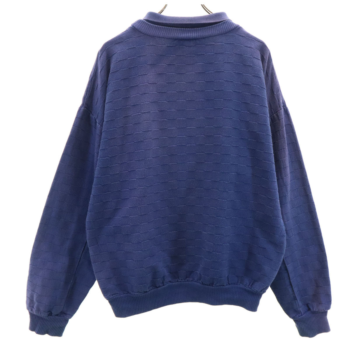 SOMERS 90s オールド ゴルフ刺繍 長袖 襟付き トレーナー M ネイビーパープル メンズ