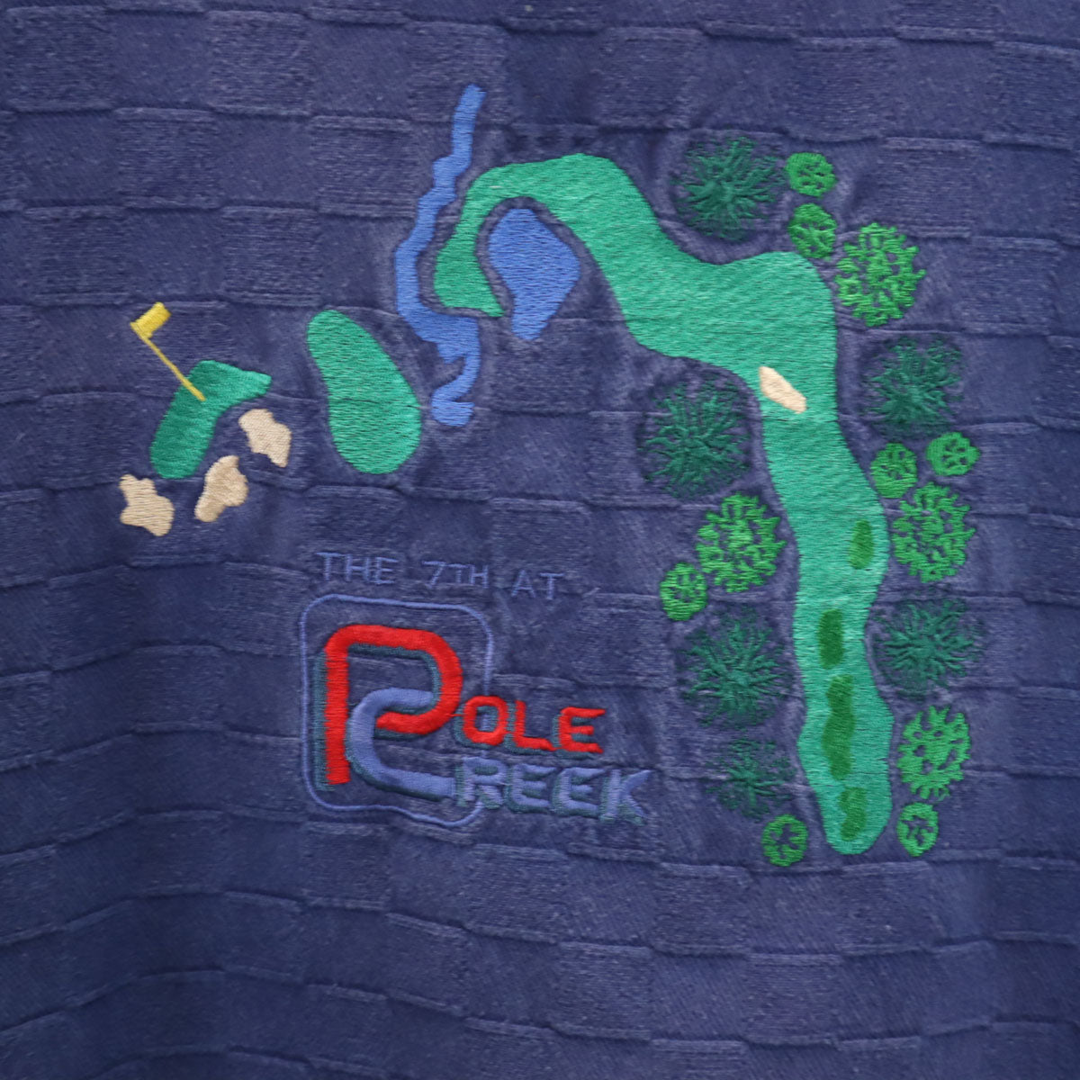 SOMERS 90s オールド ゴルフ刺繍 長袖 襟付き トレーナー M ネイビーパープル メンズ