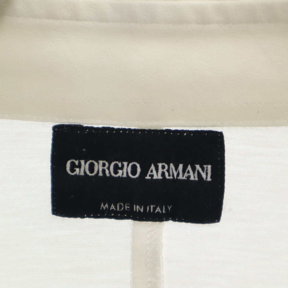 GIORGIO ARMANI ジョルジオアルマーニ イタリア製 長袖 コットンシャツ 41 ホワイト メンズ