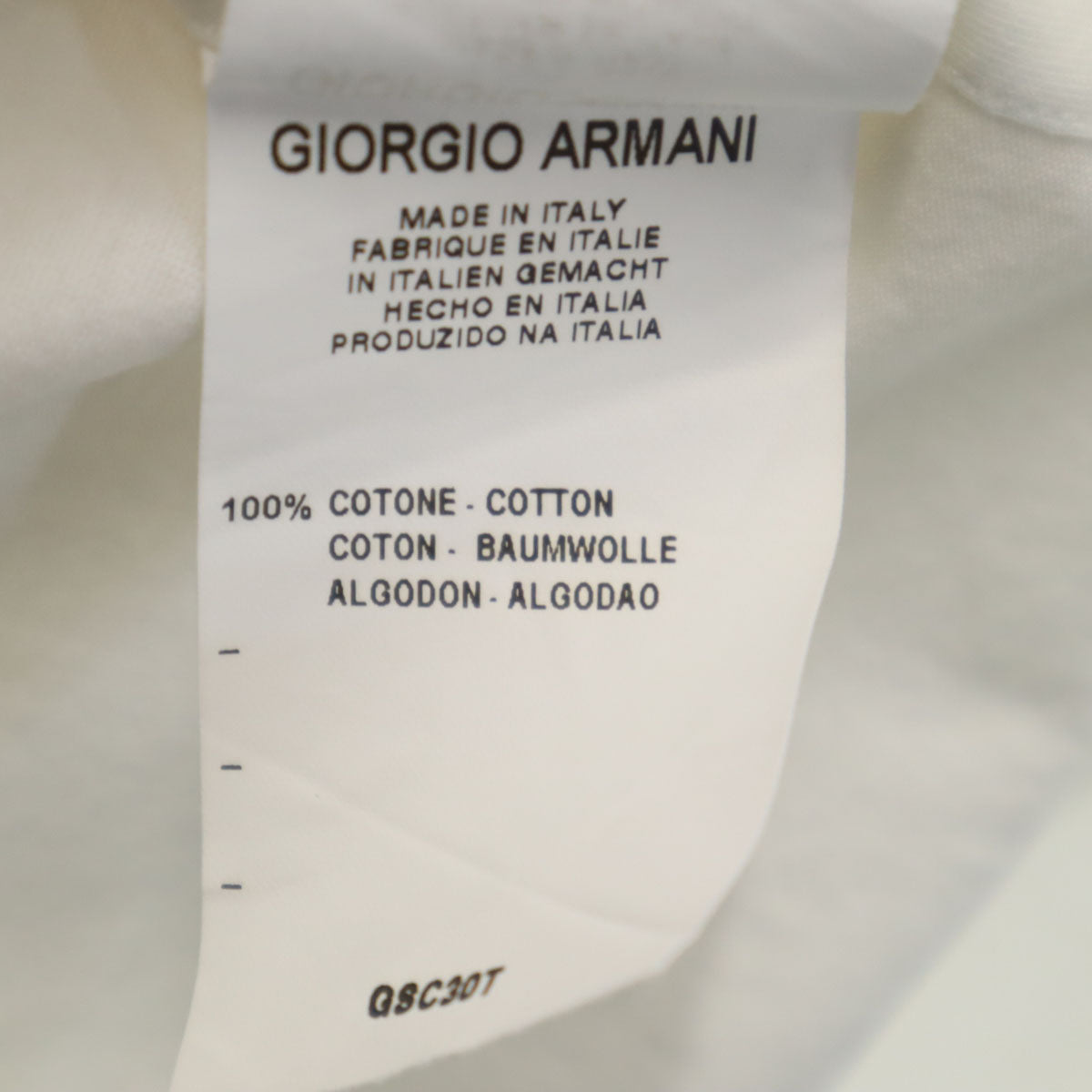 GIORGIO ARMANI ジョルジオアルマーニ イタリア製 長袖 コットンシャツ 41 ホワイト メンズ