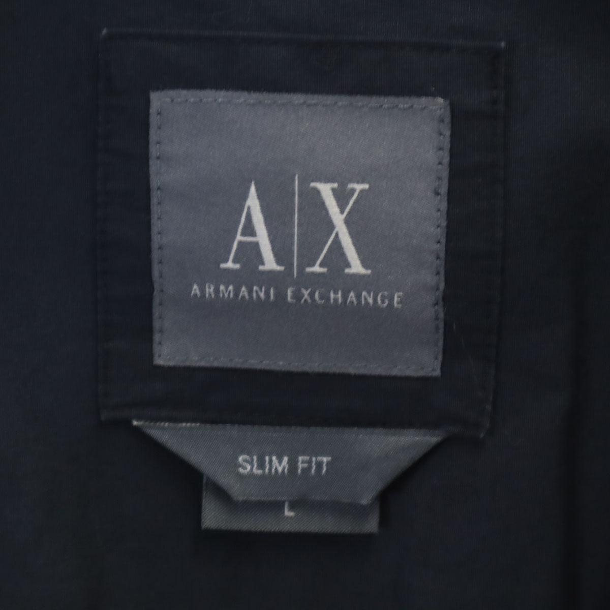 ARMANI EXCHANGE アルマーニエクスチェンジ 長袖 コットンシャツ L ブラック系 メンズ