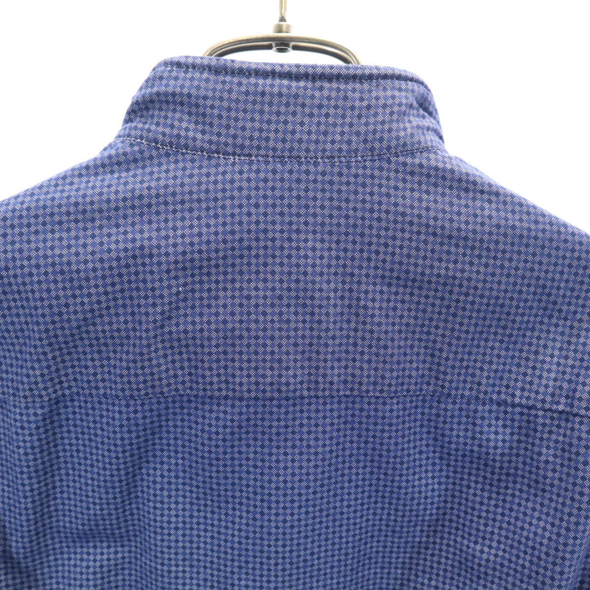 ARMANI JEANS アルマーニジーンズ 総柄 長袖 スタンドカラー シャツ L 青紺系 メンズ