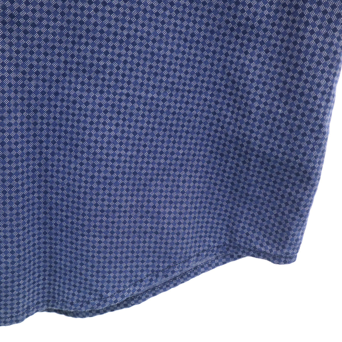 ARMANI JEANS アルマーニジーンズ 総柄 長袖 スタンドカラー シャツ L 青紺系 メンズ