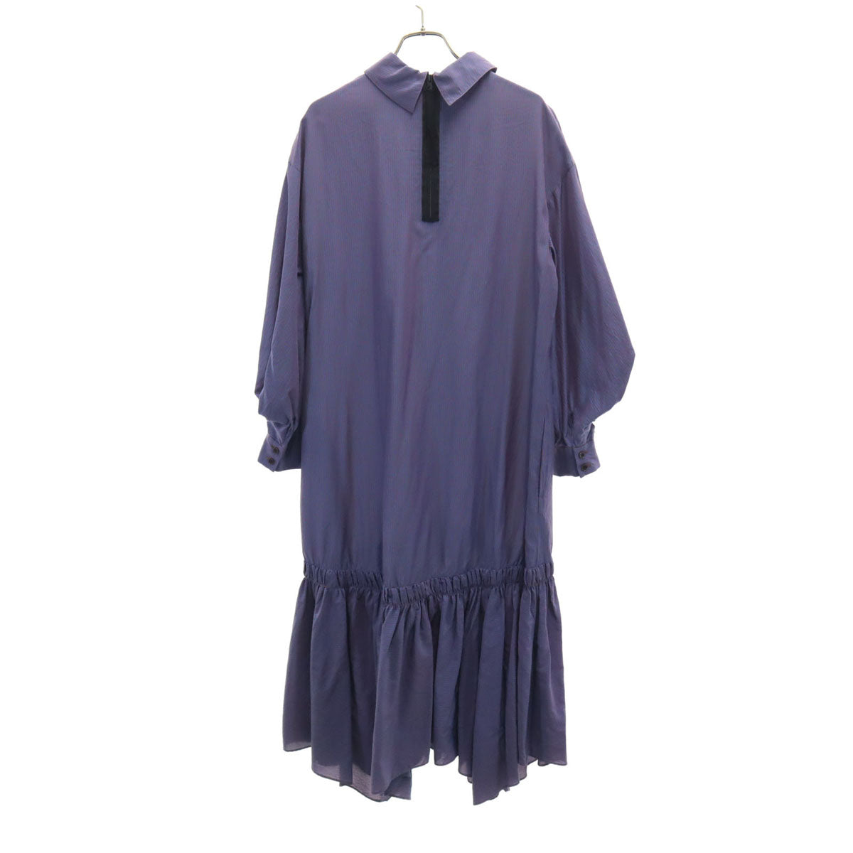 LANVIN en Bleu ランバンオンブルー ストライプ柄 長袖 ワンピース 38 青紺系 レディース