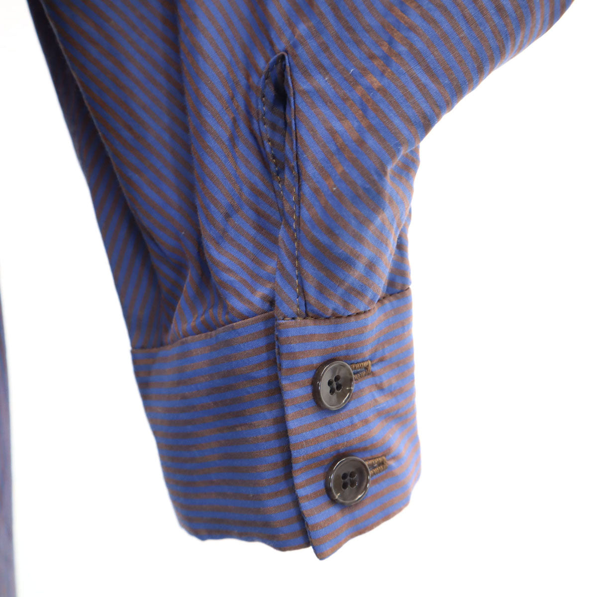 LANVIN en Bleu ランバンオンブルー ストライプ柄 長袖 ワンピース 38 青紺系 レディース