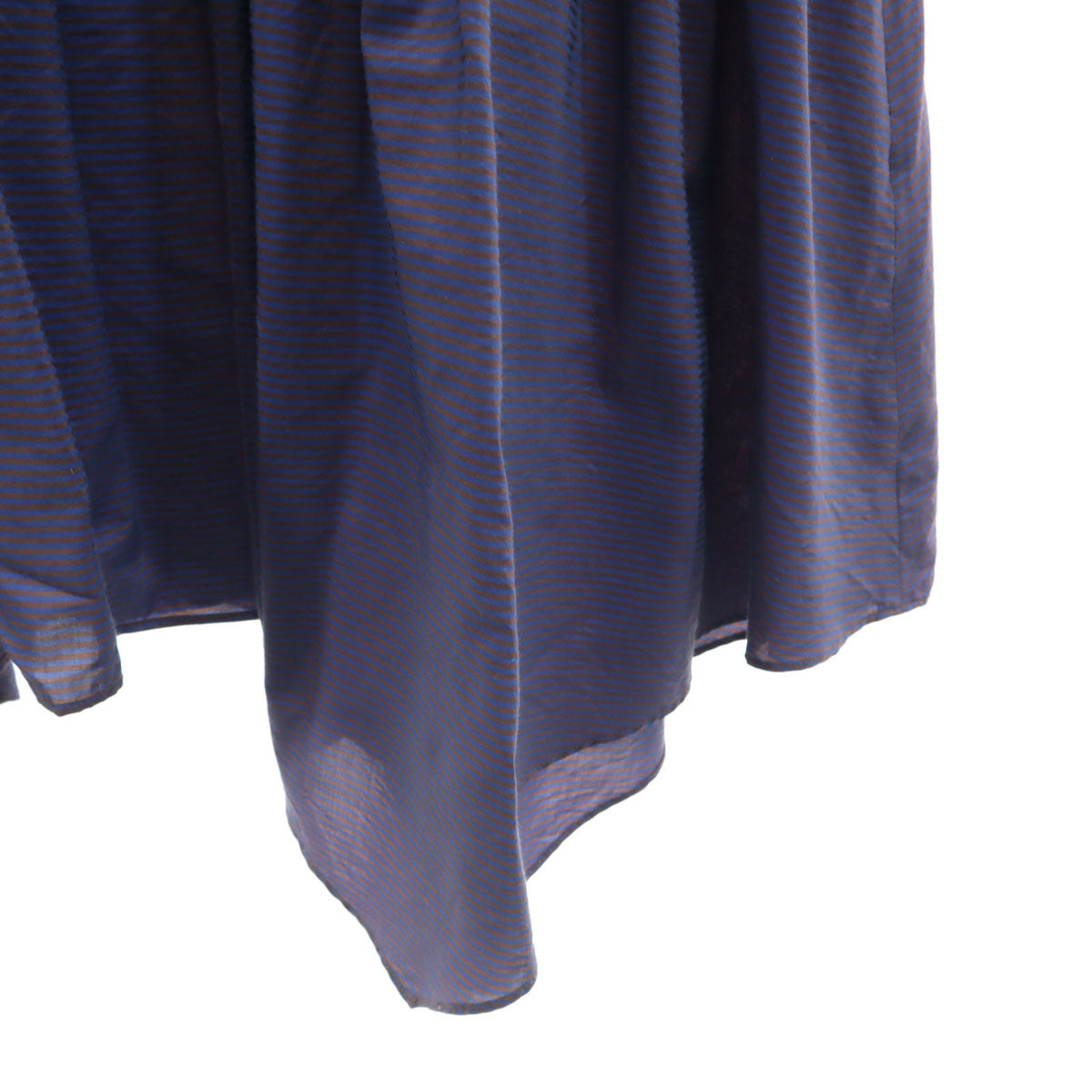 LANVIN en Bleu ランバンオンブルー ストライプ柄 長袖 ワンピース 38 青紺系 レディース