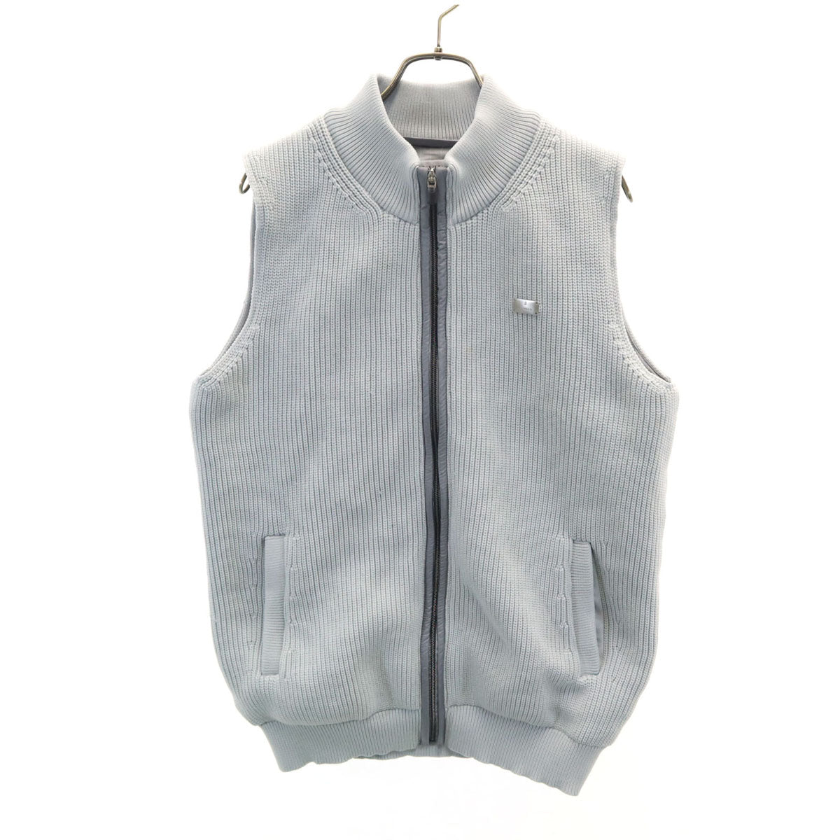 LANVIN SPORT ランバンスポール 日本製 ニットベスト 40 グレー メンズ