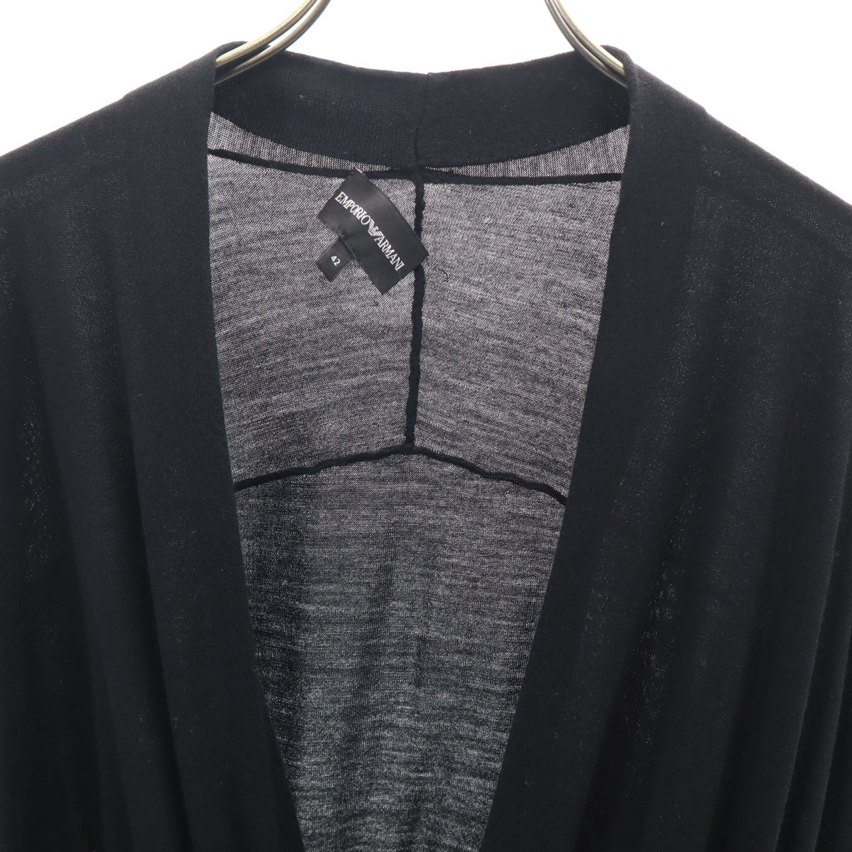 Emporio Armani エンポリオアルマーニ 長袖 ニットカーディガン 42 ブラック レディース