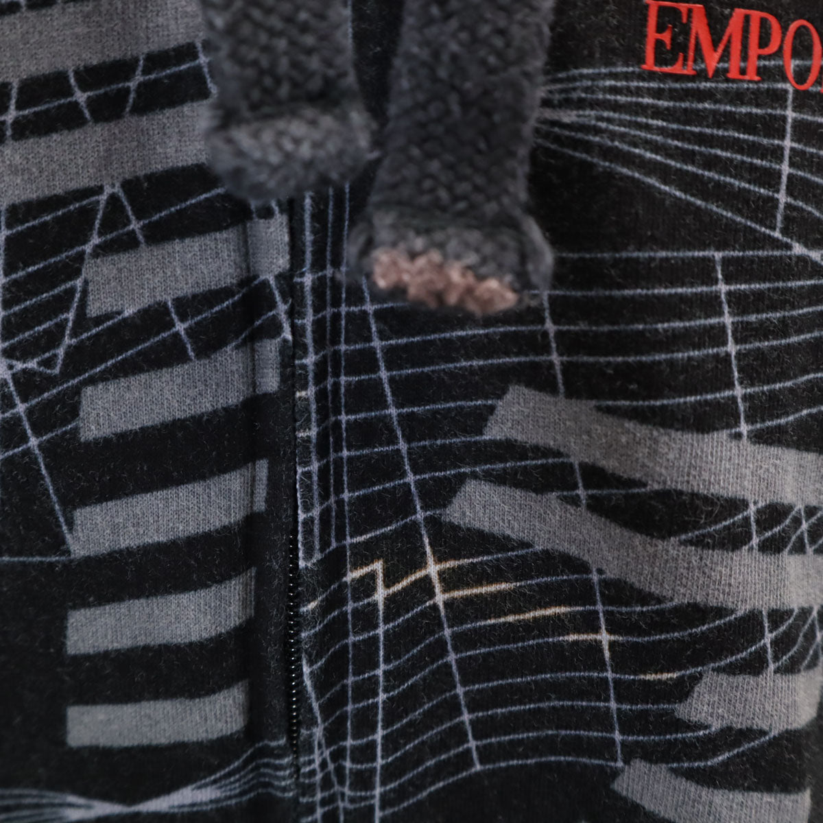 Emporio Armani エンポリオアルマーニ 長袖 スウェット ジップパーカー S ブラック メンズ