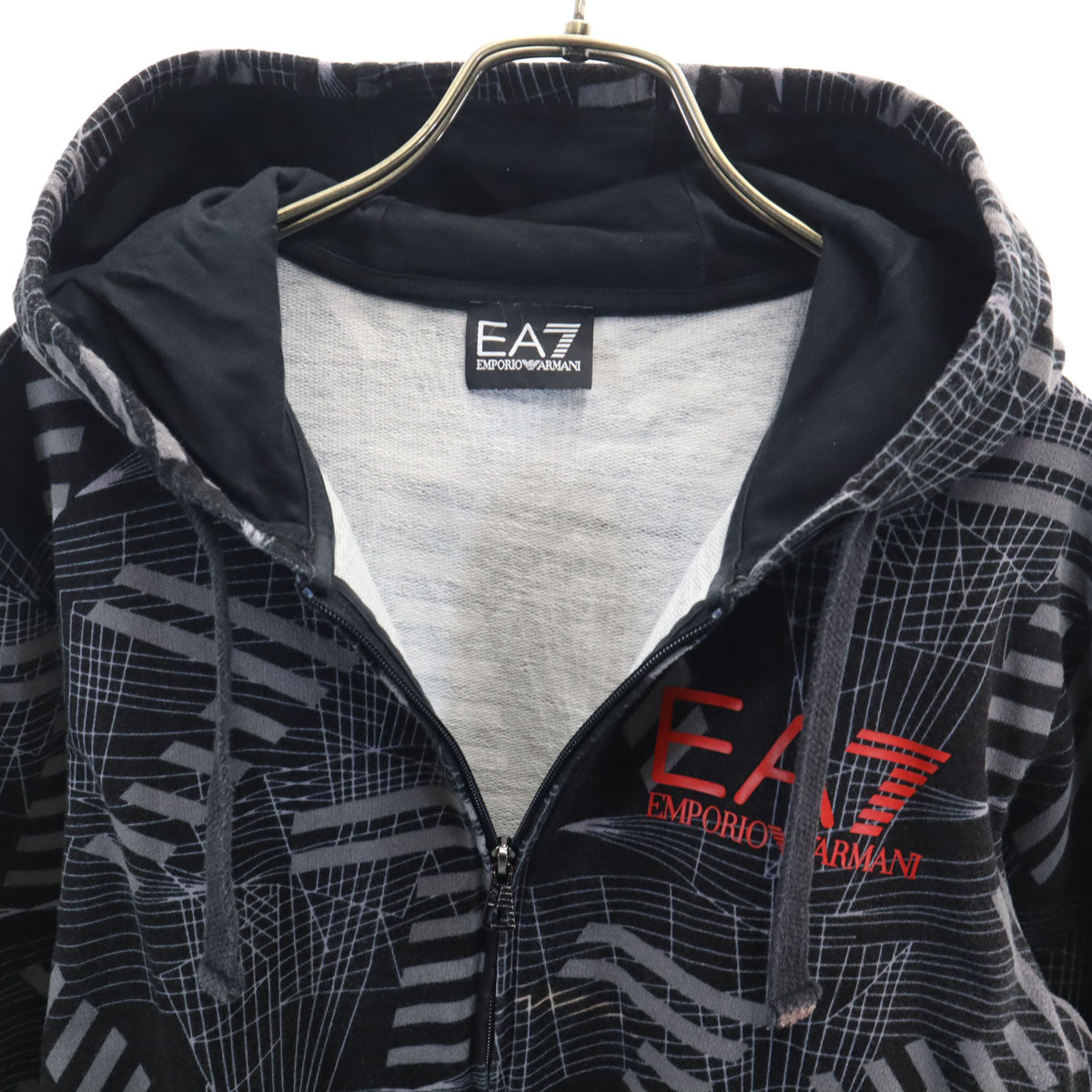 Emporio Armani エンポリオアルマーニ 長袖 スウェット ジップパーカー S ブラック メンズ