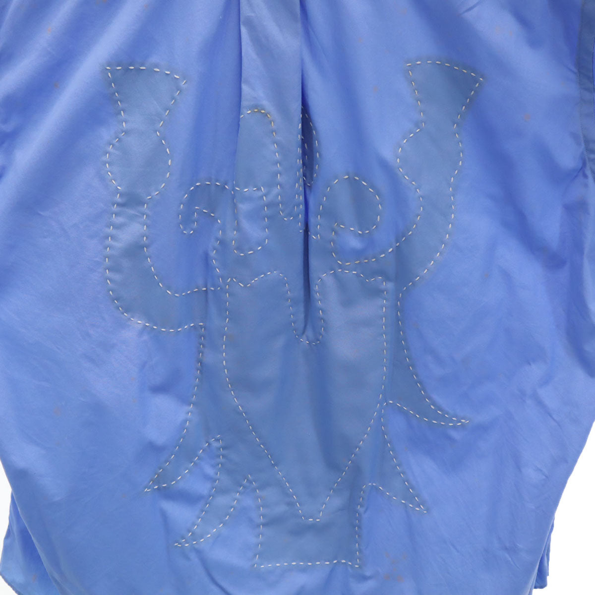 COMME des GARCONS SHIRT コムデギャルソンシャツ 未使用 フランス製 長袖 コットンシャツ S ブルー系 メンズ