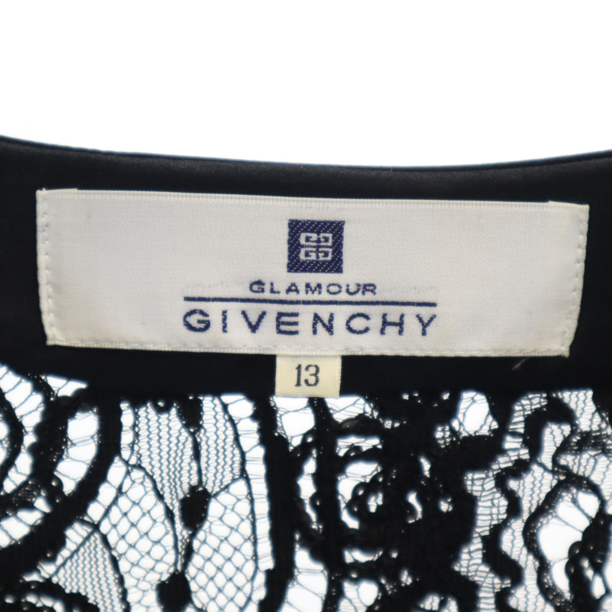 GIVENCHY ジバンシィ 90s 日本製 オールド 長袖 総レース カーディガン 13 ブラック スパンコール レディース