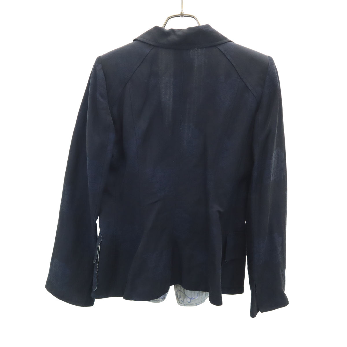 ARMANI COLLEZIONI アルマーニコレッツォーニ イタリア製 花柄 テーラードジャケット 42 ネイビー レディース