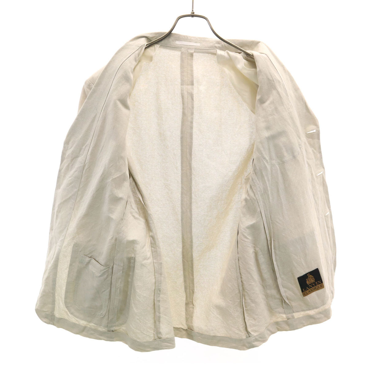 LANVIN CLASSIQUE ランバン クラシック 90s オールド テーラードジャケット 46 ベージュ メンズ